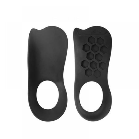 

Naiyafly 1Pair Flat Feet Orthopedic Insoles Plantar Fasciitis Insoles TPR Breathable O-shaped Legs Arch Support Running Athletic Shoe Insoles Black L (41-45)