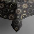 thumbnail image 5 of Black Sun Moon Pattern Square Tablecloth,Waterproof Square Table Cover,Wipeable Spillproof Washable Table Cover for Home Kitchen Party Decor 52"x52"(132x132cm), 5 of 6