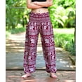 thumbnail image 2 of Bohotusk Navy Blue Elephant Print Elasticated Smocked Waist Womens Harem Pants S/M to 3XL, 2 of 8