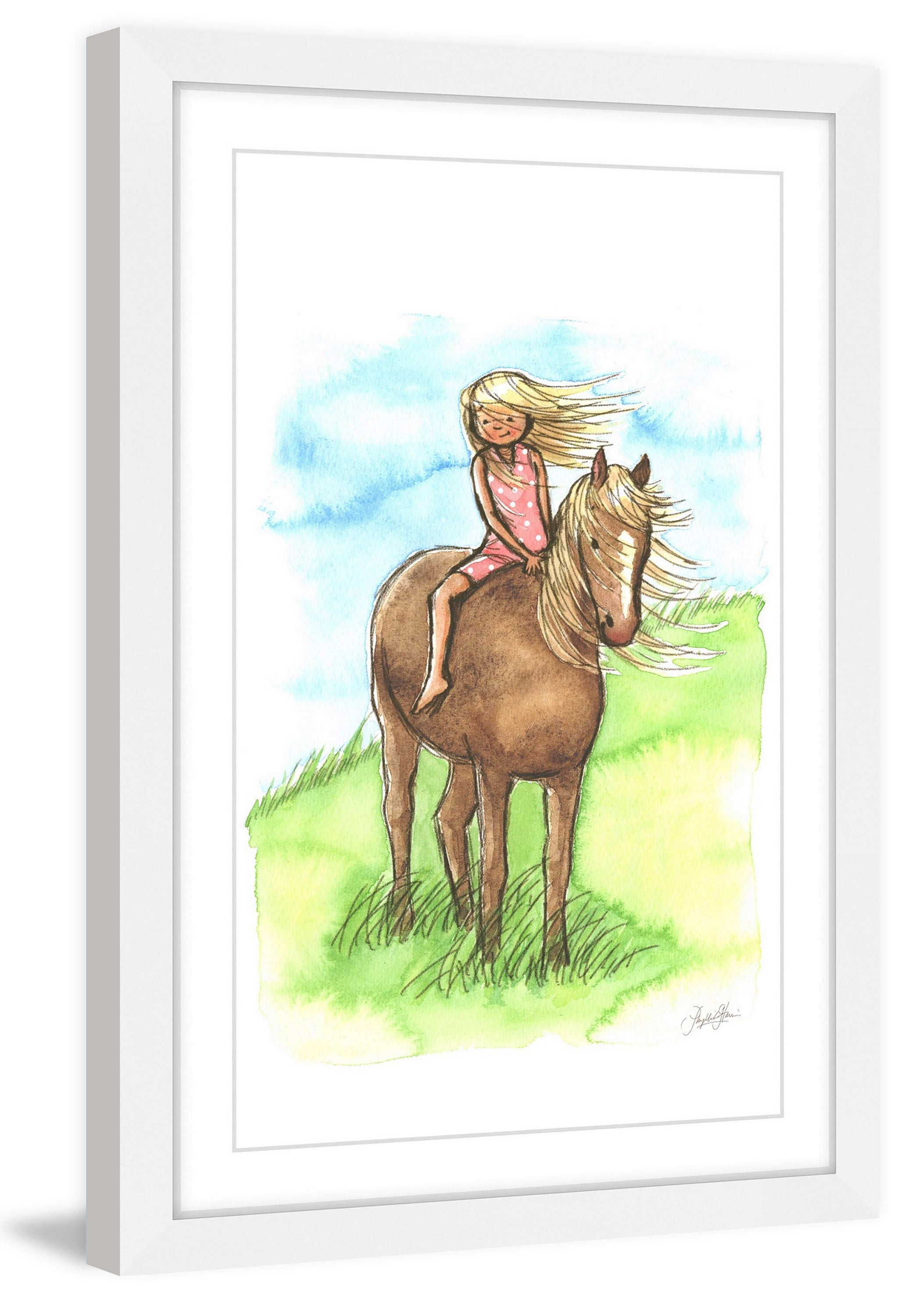 "Horse Girl" Framed Painting Print
