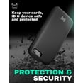thumbnail image 6 of TORU CX HYBRID for iPhone SE (2022) / SE (2020) / iPhone 8 / iPhone 7 Wallet Case | Dual Layer Slim Protective Hard Cover with Hidden 2-Credit Card Slot Holder - Ocean Waves Pattern, 6 of 7