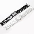 thumbnail image 3 of Correa de cerámica de 22mm para reloj Armani Ar1400 Ar1410 Ar1402 Ar1401, pulsera para hombre y mujer, cinturón, botón de mariposa blanco y negro, 3 of 4
