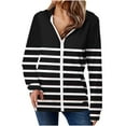 thumbnail image 2 of Ftwytp Womens Long Hoodies Zip Up Plain Hoodie Long Sleeves Fleece Longline Hoodie Sweatshirts Casual Loose Hooded Coat Zipper Plus Size Tops Pullover Jacket with Pockets, 2 of 6