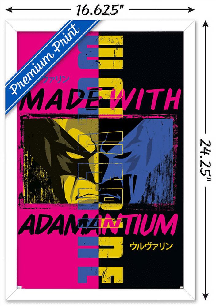 Marvel Comics - Wolverine - Made With Adamantium Wall Poster, 14.725" x 22.375", Framed