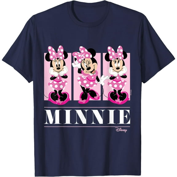 Minnie Mouse Pink Grid DTG Print Unisex T-Shirt