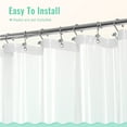thumbnail image 5 of Yiannan 8G Heavy Duty PEVA Shower Curtain Liner, Waterproof with Magnets, Frost, 72"x72", 5 of 7