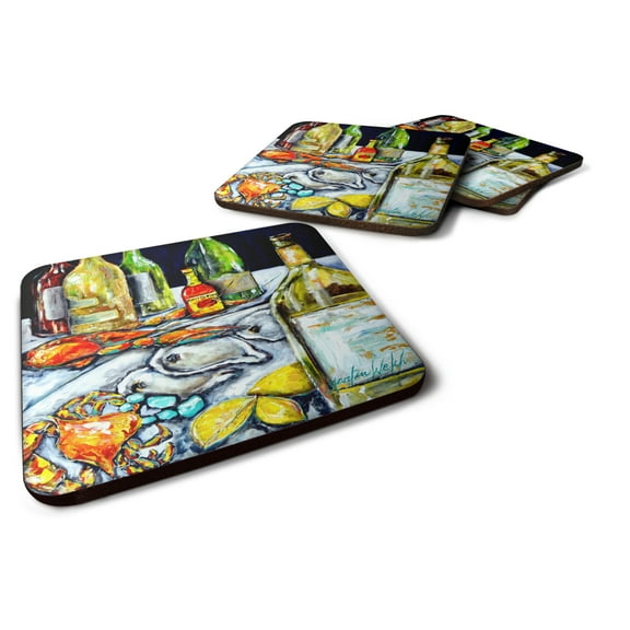 Carolines Treasures MW1349FC Sit a Spell Foam Coaster Set of 4 3 1/2 x 3 1/2 multicolor