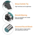 thumbnail image 4 of Uxcell 2packs Roundover Router Bit 1/4 Shank 1/8" Radius Carbide Tipped with Bearing Cyan, 4 of 5
