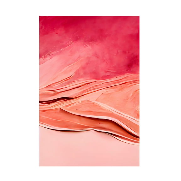 Canvas Wall Art - Treechild 'Abstract Thick Pink Color' Wall Art for Living Room, Bedroom, or Office D?cor by Trademark Fine Art - 12 x 19 Inches