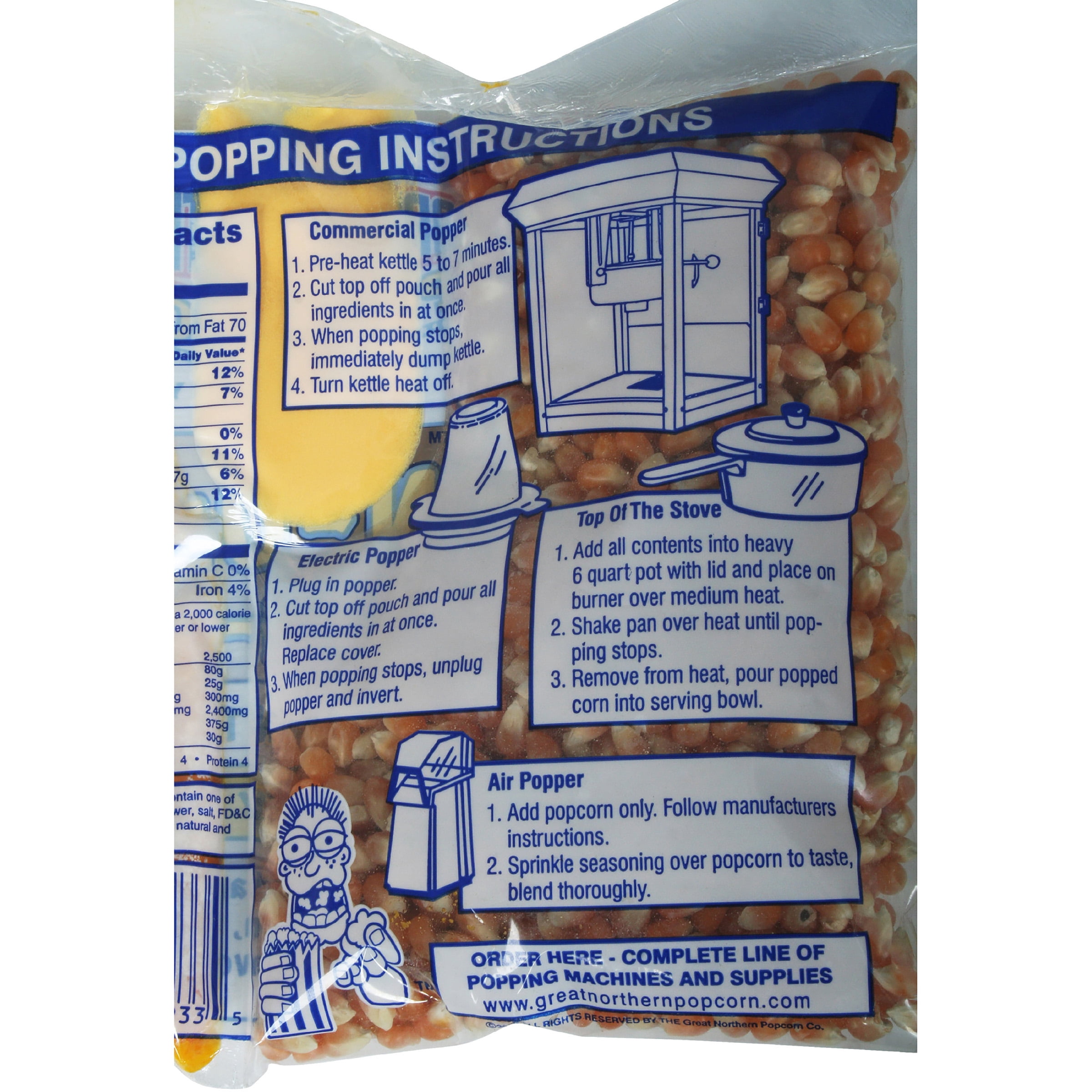 Great Northern Popcorn Premium 8 Ounce Popcorn Portion Packs, Case of 24