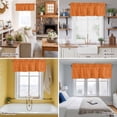 thumbnail image 5 of Orange Valance Curtain Solid Color Window Valances Rod Pocket Short Curtains Window Treatments for Kitchen Bedroom Bathroom Laundry 42" x 18", 5 of 9