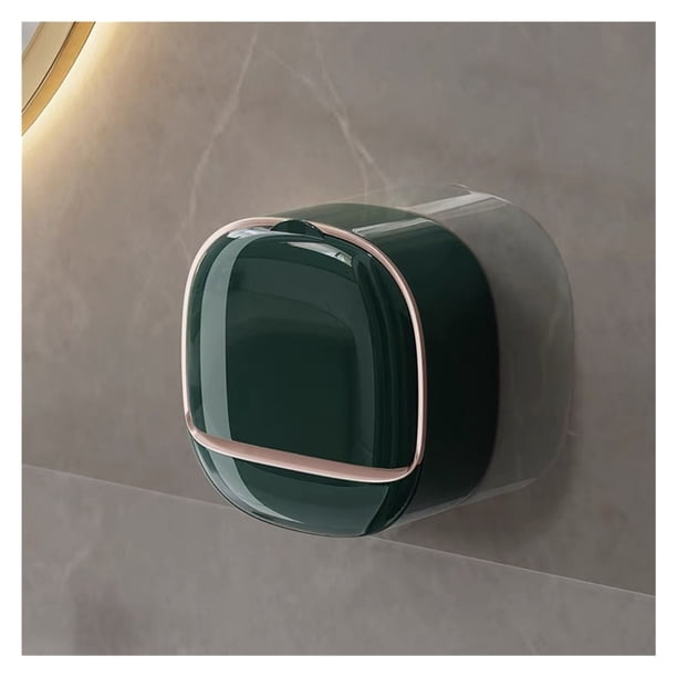 Jabonera impermeable montada en la pared con bandeja de drenaje for ducha, baño, bañera