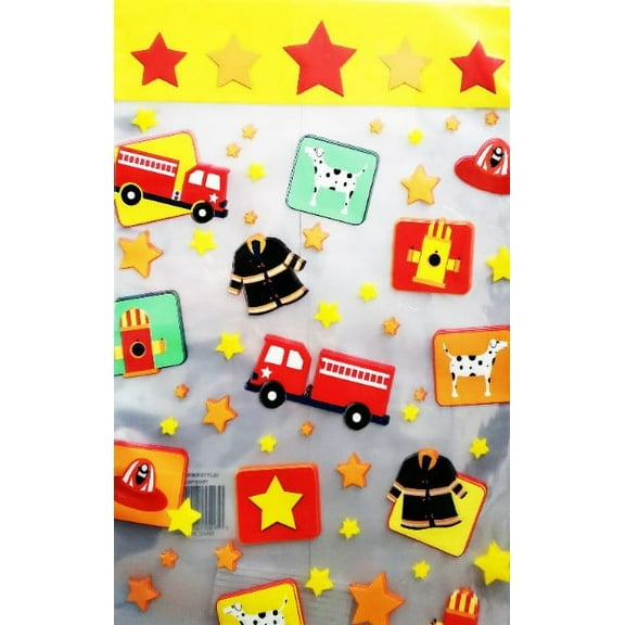 Firefighter Large Clear Cello Favor Bags (8ct)