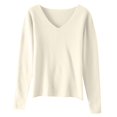 thumbnail image 4 of Bovemsi Sweaters for Women Cozy Winter Fashion Solid Color Pullover Tops Long Sleeve Casual Crewneck Outfits Fall Sweaters, 4 of 4