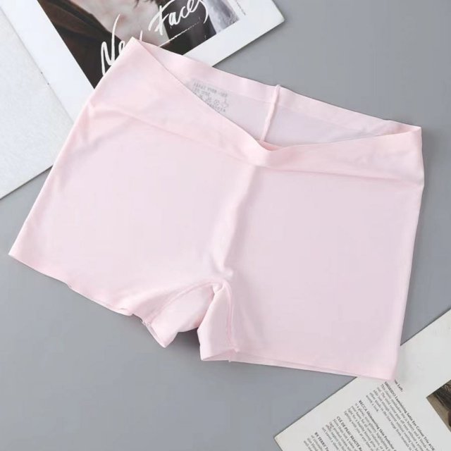 Pantalones de seguridad de cintura media de verano, bóxers transpirables con cierre de barriga, ropa interior de seda de hielo sin costuras, leggings antiluz, bóxers para mujer