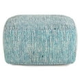 thumbnail image 2 of SIMPLIHOME Nate Pouf Carré, Repose-Pieds, Rembourré en Coton Tissé à la Main à Motif Mélange Sarcelle, pour le Salon, la Chambre et la Chambre d'Enfants, Transitionnel, Boho, 2 of 5