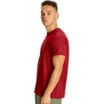 thumbnail image 2 of Hanes Perfect-T Unisex Tri-Blend Short Sleeve T-Shirt Deep Red Heather S, 2 of 5