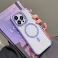 thumbnail image 1 of Lens Metal Ring Stand Magsafe Magnetic Phone Case For IPhone 15 12 13 14 Pro Max 11 Camera Glass Protection Transparent Cover, 1 of 7