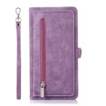 thumbnail image 5 of for iPhone XR Wallet Case for Women Men, iPhone XR Case, Flip Leather Shockproof Magnetic Zipper Pocket Wallet Purse Case w/Stand Card Slot Holder Wrist Strap for iPhone XR,Purple, 5 of 9