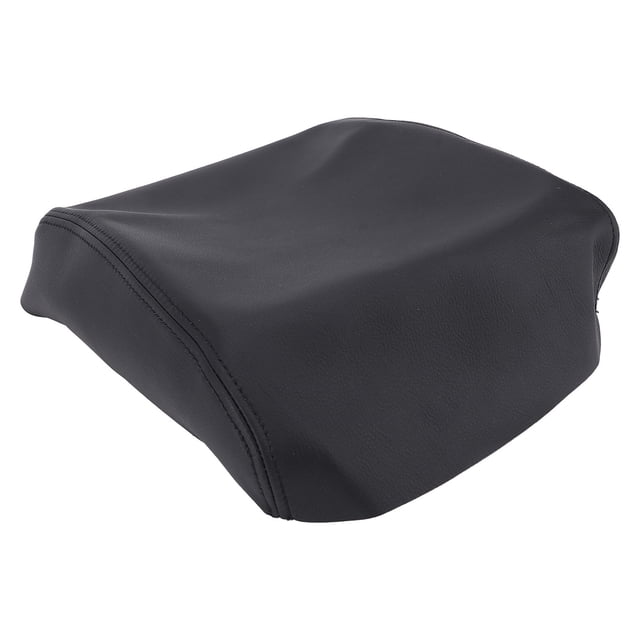 Car Console Cover Water Resistant Scratchproof Armrest Protector Comfortable Leather Black