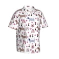 thumbnail image 2 of Fotbe Cute Dog Hawaiian Shirt for Men Unisex Summer Beach Casual Short Sleeve Cotton Linen Button Down Shirts-X-Large, 2 of 9