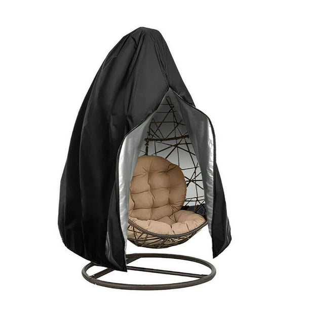 Toystoory Cubierta colgante para silla de huevo, para Patio exterior, silla columpio, resistente al agua, a prueba de rayos UV, a prueba de polvo, cubierta Cubiertas para muebles de jardín Negro Toystoory HA001739-01