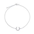 thumbnail image 1 of Equestrian Horseshoe Shape Cubic Zirconia Anklet Lucky Charm CZ Anklet Link Ankle Bracelet For Women 925 Sterling Silver, 1 of 3