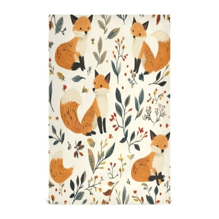 

Kitchen Towel 28x18 Inches x1，Plate Towel Decorative Towel Napkin Tea Towel Tea Towels For Kitchen Dish Cloths & Dish Towels Cartoon Yellow Cute Fox