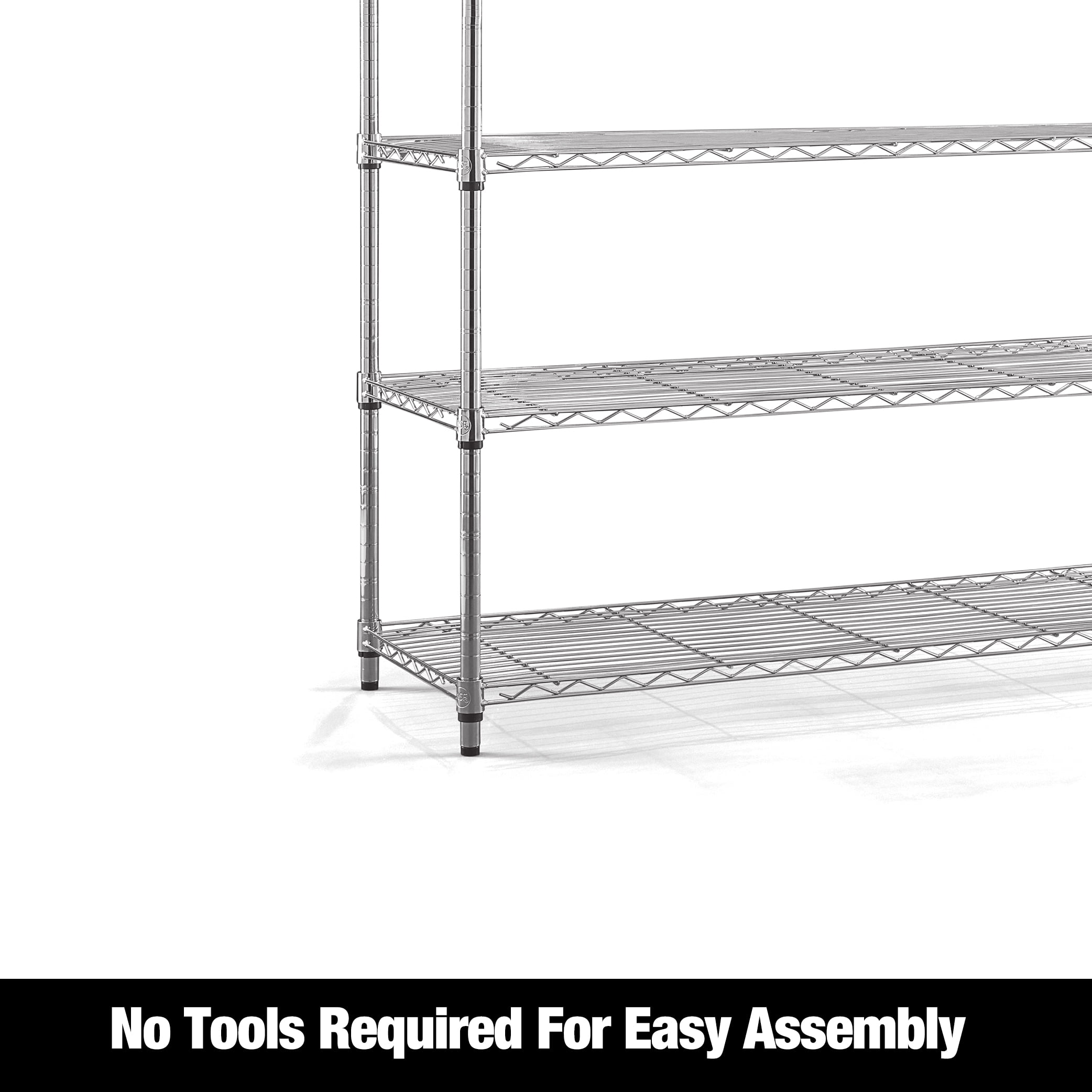 WorkPro 6-Tier Chrome Wire Shelving