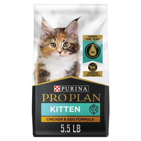 Purina Pro Plan Grain Free  High Protein  Natural Dry Kitten Food  Chicken & Egg Formula  5.5 lb. Bag