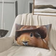 thumbnail image 5 of Xecao Cowboy Hat Guinea Pig for Decorative Throw Pillow Case for Couch,Sofa or Bed Set,Pillow Cover for Sofa Home Decor Ideal Gift-14"x20", 5 of 6