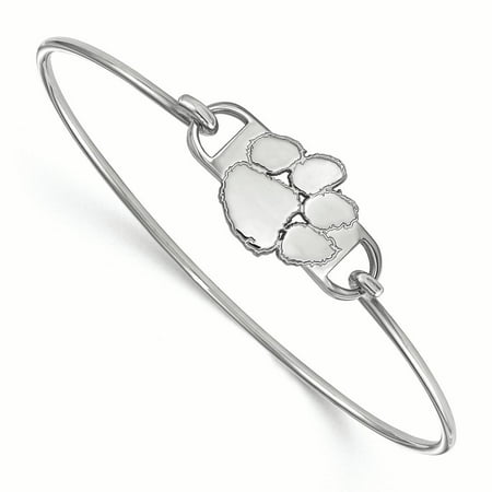 Clemson Tigers Jewelry - Clemson Tigers Women's Sterling Silver Wire Bangle - No Size