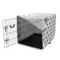 thumbnail image 3 of Charcoal Grey Dog Crate Cover, Monochrome Illustration of Repetitive Tree Silhouettes on a Plain Background, Easy to Use Pet Kennel Cover for Medium Large Dogs, 35" x 23" x 27", White, by Ambesonne, 3 of 6