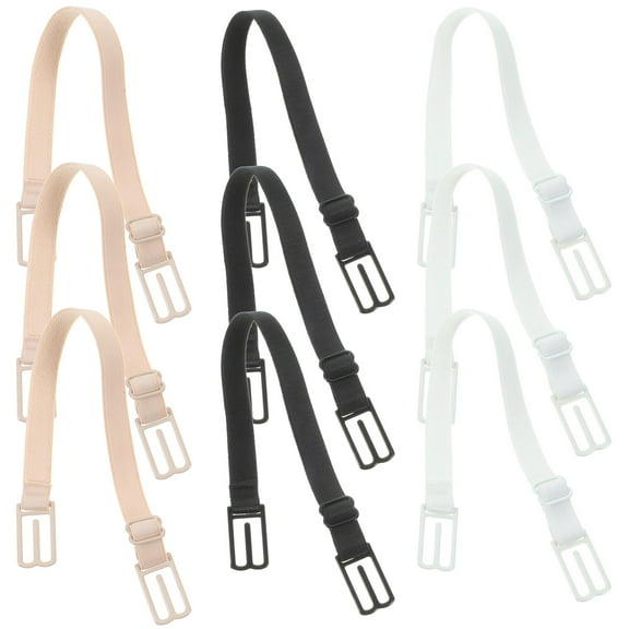 Straps for Dress Shoulder Non-slip Underwear Bra Extensions Elastic Extender Women Adjustable 9 Pcs