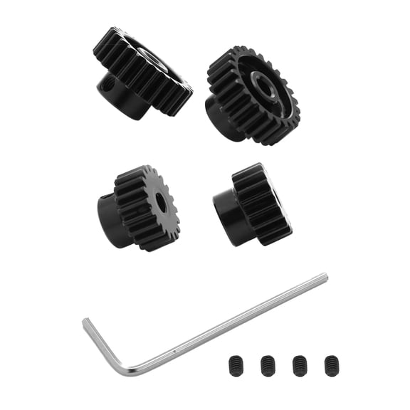 JIAHAOO RC Car Motor Gear Set Aluminum Alloy Black Hardened For TAMIYA TT01 TT02 TB02 TA05 Upgrade