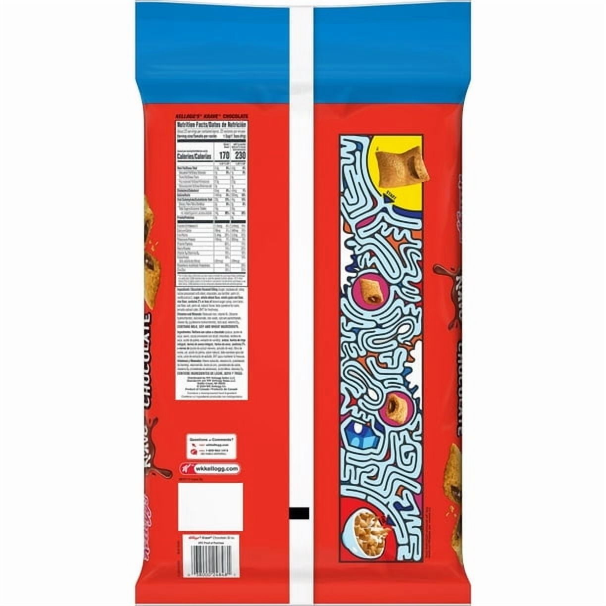 Kellogg's Krave Breakfast Cereal, Kids Cereal, Family Breakfast, Chocolate, 32oz Bag (1 Bag) - Pack of 2