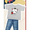 thumbnail image 3 of Cute Spookitty W Pirate Costume T-Shirt Toddler -Image by Shutterstock,  4 Toddler, 3 of 4