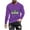 Purple, variant on ZRGHAOYLQ Plus Size St. Patrick's Day Shirt Mens Big Tall Crewneck Long-Sleeve T-shirt Cute Shamrock Gnomies Pattern Shirt Plus Size Slim Fit Workout Shirts