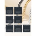 thumbnail image 5 of FaithHeart Cuban Link Chain Necklace for Men Stainless Steel Silver Jewelry Gift with Card To My Son Birthday Christmas Graduation 6mm 20" Fathers Day Gift for Dad, 5 of 6