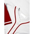 thumbnail image 3 of Men's Baseball Jersey Button Down Premium Hip Hop T Shirts Sports Uniform, 3 of 4