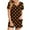 Orange, variant on Summer Plus Size Two Piece Outfits for Women Fashion Polka Casual Home Two-piece V-neck Top With Pocket Shorts Set