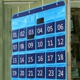 thumbnail image 3 of Howo Classroom Organizer Pocket Chart with Numbered Pockets, Cloth & Iron, Blue, 3 of 7