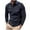 Navy, variant on Autumn Plus Size Tops for Mens Solid Color Sport Shirt With Button Lapel Long Sleeve Lapel Top/Shirt Gifts for Mens on Clearance!