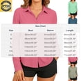 thumbnail image 3 of Sheghy Women's Tops Women's solid color casual long-sleeved sun protection shirt with collar Gray XXL, 3 of 5