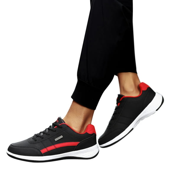 Oyedens Low Top Fashion Sneakers for Men Leather Casual Athletic Trail Running Driving Canvas Shoes