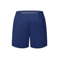 thumbnail image 4 of FEOYA Men's Breathable Quick-Dry Shorts Male Sweat Shorts Elastic Waist Running Shorts Inter Drawstring Training Shorts Outdoor Activewear with for Gym Sportwear Athletic M Blue, 4 of 9