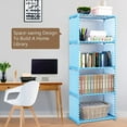 thumbnail image 3 of 2 Tiers Cube Bookcase Book Shelf Multifunctional Storage Rack for Books Shoes Toys Green Plants Decorations Bedroom Study Room Kitchen, 3 of 8