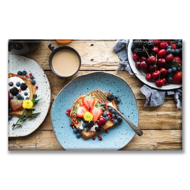Cuadro Canva Listo Para Colgar Tipo Galería Desayuno De Frutos Rojos 50X75 cm Pixtreats Canva
