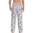 thumbnail image 3 of Picia American Gnomes Mens Soft Woven Cotton Elastic Waistband Sleep Pajama Pant Lounge Sleep Pant With Pockets And Drawstring-Small, 3 of 9