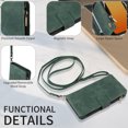 thumbnail image 6 of Dteck for iPhone 15 Pro Wallet Case, Crossbody Phone Purse with Card Holder for Women Men, Soft PU Leather Zipper Carry Cover with Shoulder Strap for iPhone 15 Pro,Green, 6 of 6